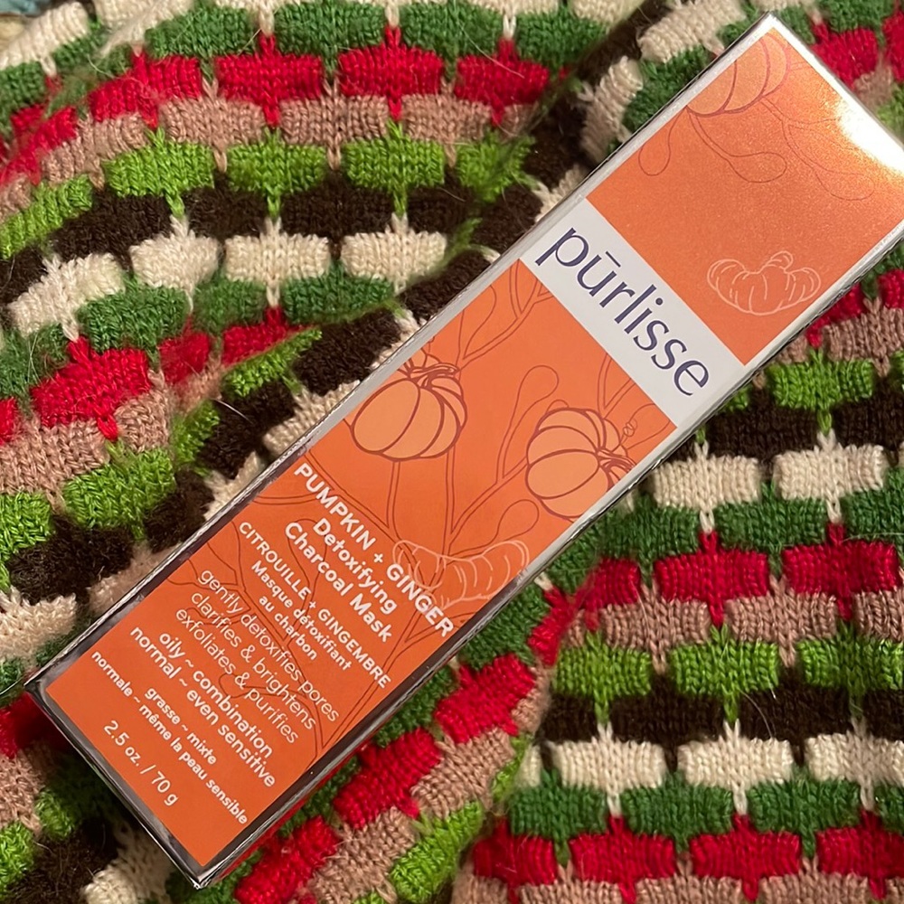 Purlisse Pumpkin and Ginger Detoxifying Charcoal Mask, 2.5 oz, sealed, unopened